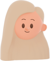 3D Simple Young Girl Head 